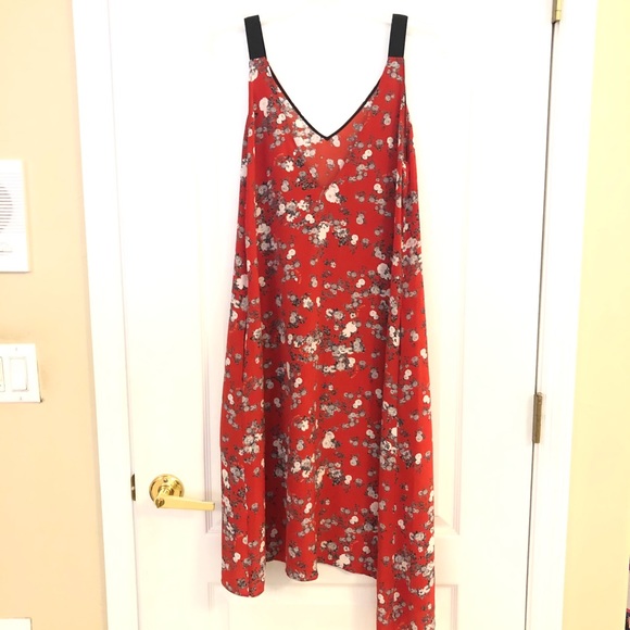 Rag & Bone Zoe Red Floral Garden Silk Dress - Picture 7 of 8